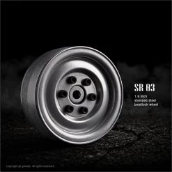 Gmade - 1.9 SR03 Beadlock Wheels (Semigloss Silver) (2)