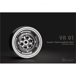 Gmade - 1.9 VR01 Beadlock Wheels (Chrome) (2)