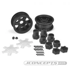 Jconcepts - Dragon - 2.6" Mega Truck Wheel W/ Adaptors, Discs Blac