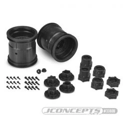 Jconcepts - Midwest 2.2" MT 12mm Hex Wheel W/ Adaptors - (black)