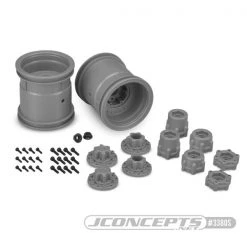 Jconcepts - Midwest 2.2" MT 12mm Hex Wheel W/ Adaptors - (silver)