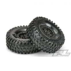 Pro-Line Racing - Pro-Line Hyrax 1.9 In G8 Tires Mounted On Impulse Black Plastic Internal Bead-Loc Wheels (2) For Rock Crawler Front Or Rear