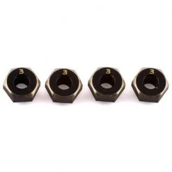 Samix - SCX24 Brass Hex Adapter (4) (3mm)
