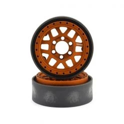 Vanquish - Products KMC 1.9 XD229 Machete V2 Beadlock Crawler Wheels (Orange) (2)