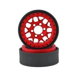 Vanquish - Products KMC XD127 Bully 1.9 Beadlock Crawler Wheels (Red) (2)