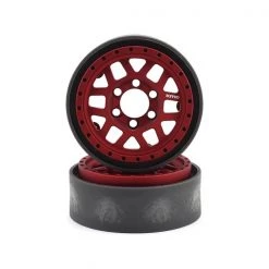 Vanquish - Products KMC XD229 Machete V2 1.9 Beadlock Crawler Wheels (Red) (2)